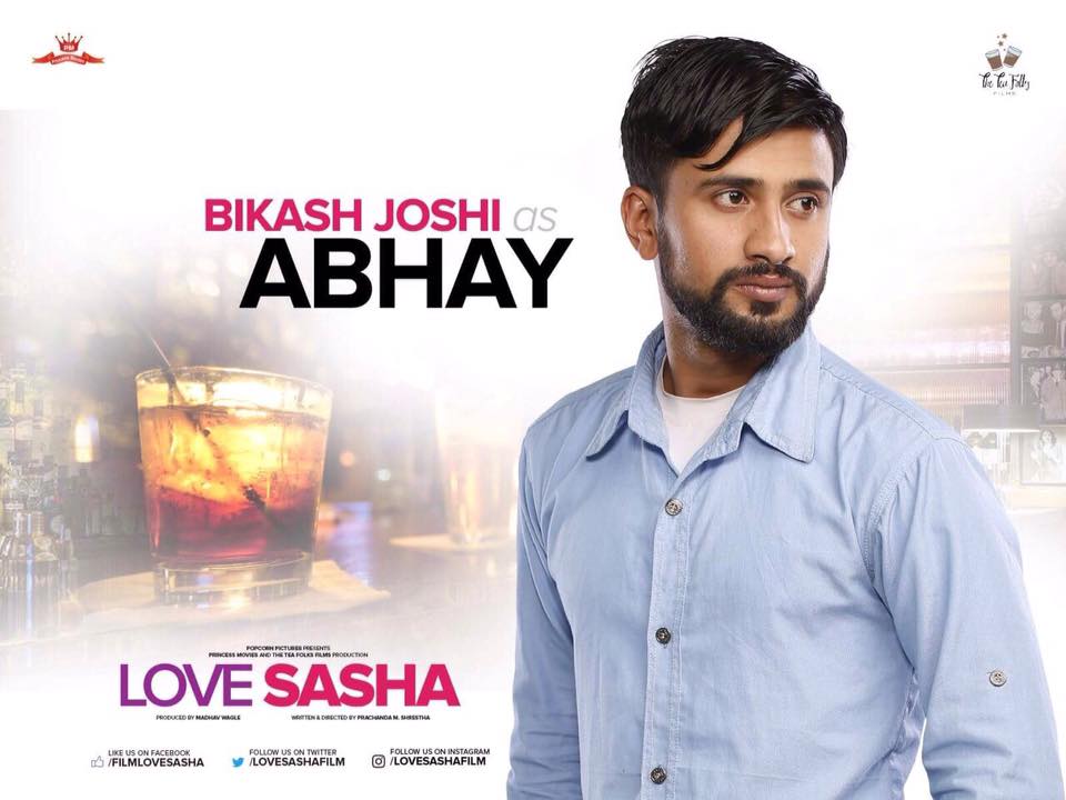 Bikash Joshi as Abhay Love Sasha Movie