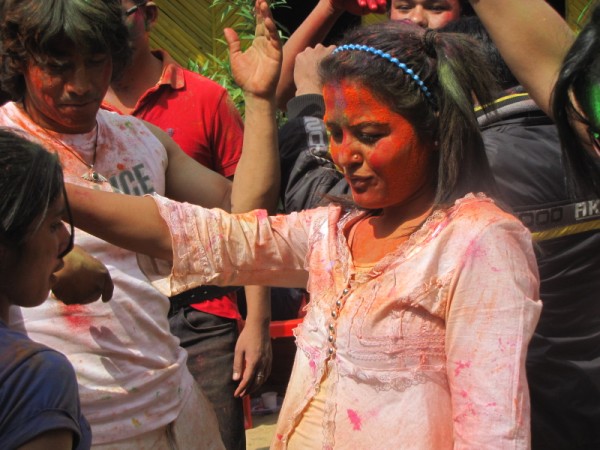Rekha Thapa Playing Holi 2011 12