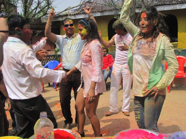Rekha Thapa Playing Holi 2011 9